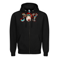 Black christmas joy cow Zipper Hoodie - RanaPortraitStore