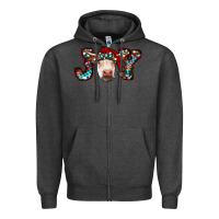 Christmas Joy Cow Zipper Hoodie | Teevron