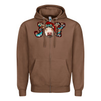 Chestnut christmas joy cow Zipper Hoodie - RanaPortraitStore