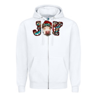 White christmas joy cow Zipper Hoodie - RanaPortraitStore