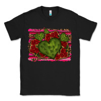 Black Valentine Cactus Heart with Roses Classic Tee - RanaPortraitStore
