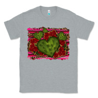 Heather Grey Valentine Cactus Heart with Roses Classic Tee - RanaPortraitStore