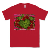 Red Valentine Cactus Heart with Roses Classic Tee - RanaPortraitStore