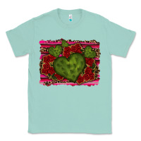 Seafoam Valentine Cactus Heart with Roses Classic Tee - RanaPortraitStore