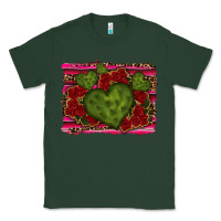 Sports Green Valentine Cactus Heart with Roses Classic Tee - RanaPortraitStore