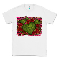 White Valentine Cactus Heart with Roses Classic Tee - RanaPortraitStore