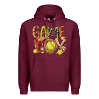 Burgundy game day softball Premium Hoodie - MaliasSmallBusiness