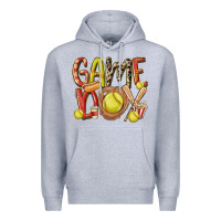 Heather Grey game day softball Premium Hoodie - MaliasSmallBusiness