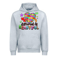 Heather Grey Different is beautiful Urban Hoodie - NancyCooperArtShop