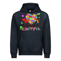 Navy Different is beautiful Urban Hoodie - NancyCooperArtShop