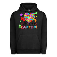 Pigment Black Different is beautiful Urban Hoodie - NancyCooperArtShop