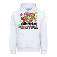White Different is beautiful Urban Hoodie - NancyCooperArtShop