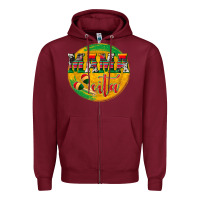 Burgundy Mama Cita Zipper Hoodie - texasbilliewilder