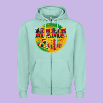 Mama Cita Zipper Hoodie Designed By Texasbilliewilder