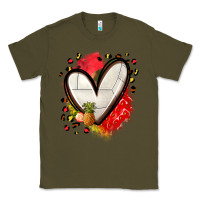 Army Green fruits and volleyball heart Classic Tee - Zillion Design Studio