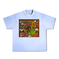 Grape Ice cactus and sunflowers with old wheel serape leopard cowhide background Urban Heavy Tee - Artiststas