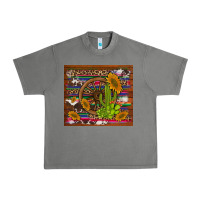 Tornado cactus and sunflowers with old wheel serape leopard cowhide background Urban Heavy Tee - Artiststas