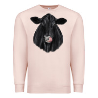 Pale Pink black angus Premium Sweatshirt - JahusDesignShop