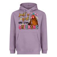 Lavender just a girl who loves chickens Heavyweight Hoodie - JahusDesignShop