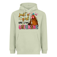 Matcha just a girl who loves chickens Heavyweight Hoodie - JahusDesignShop