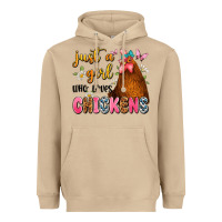 Mushroom just a girl who loves chickens Heavyweight Hoodie - JahusDesignShop