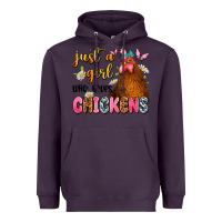Plum just a girl who loves chickens Heavyweight Hoodie - JahusDesignShop