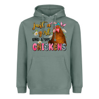 Just A Girl Who Loves Chickens Heavyweight Hoodie | Teevron