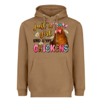 Toasted Coconut just a girl who loves chickens Heavyweight Hoodie - JahusDesignShop
