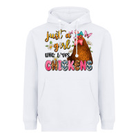 White just a girl who loves chickens Heavyweight Hoodie - JahusDesignShop