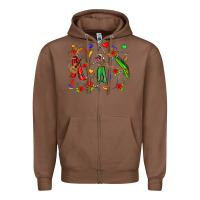 Chestnut mexican skeletons Zipper Hoodie - Zillion Design Studio