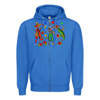 True Royal mexican skeletons Zipper Hoodie - Zillion Design Studio