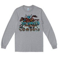 Heather Grey the world needs more cowboys Long Sleeve Tee - Zillion Design Studio