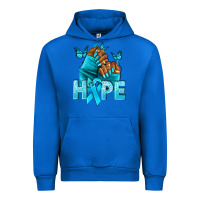 Cobalt Hope teal ribbon Ovarian Cancer nails Urban Hoodie - NancyCooperArtShop