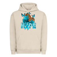 Pigment French Oak Hope teal ribbon Ovarian Cancer nails Urban Hoodie - NancyCooperArtShop