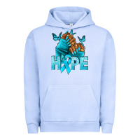 Pigment Grape Ice Hope teal ribbon Ovarian Cancer nails Urban Hoodie - NancyCooperArtShop