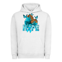 Pigment Lunar Rock Hope teal ribbon Ovarian Cancer nails Urban Hoodie - NancyCooperArtShop