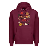 Burgundy at the ballpark is where i spend most of my day Premium Hoodie - MaliasSmallBusiness