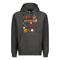 Charcoal Heather at the ballpark is where i spend most of my day Premium Hoodie - MaliasSmallBusiness