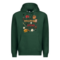 Sports Green at the ballpark is where i spend most of my day Premium Hoodie - MaliasSmallBusiness