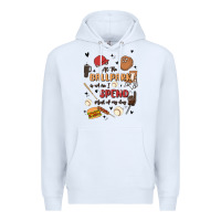 White at the ballpark is where i spend most of my day Premium Hoodie - MaliasSmallBusiness