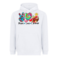 White peace love  summer Heavyweight Hoodie - AdoDesignShop