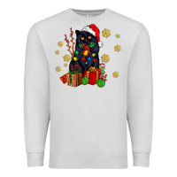Dove Grey black cat meowy christmas Premium Sweatshirt - AdoDesignShop