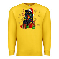 Lemon black cat meowy christmas Premium Sweatshirt - AdoDesignShop