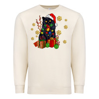 Sandshell black cat meowy christmas Premium Sweatshirt - AdoDesignShop