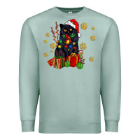 Seafoam black cat meowy christmas Premium Sweatshirt - AdoDesignShop