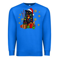 True Royal black cat meowy christmas Premium Sweatshirt - AdoDesignShop