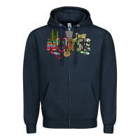 Navy Mexican Nurse Zipper Hoodie - texasbilliewilder