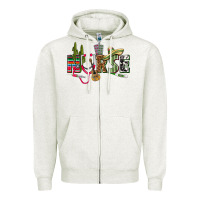 Oatmeal Heather Mexican Nurse Zipper Hoodie - texasbilliewilder