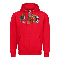 Red Mexican Nurse Zipper Hoodie - texasbilliewilder