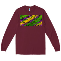 Burgundy Mardi Gras Leopard Long Sleeve Tee - RanaPortraitStore